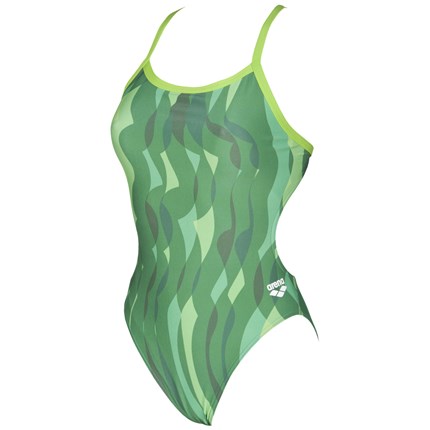 ARENA Womens Wavy Water Light Drop Back (Leaf/Kelly Green)