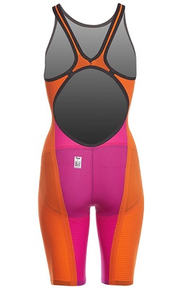 ARENA Women's Limited Edition Powerskin Carbon Flex VX Open Back Tech Suit Swimsuit (Orange/Fuchsia (349))