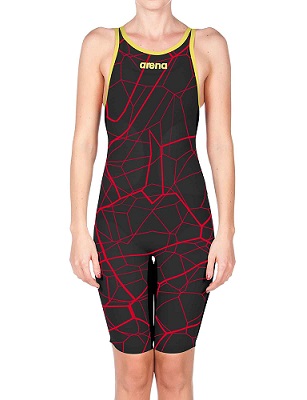 ARENA Powerskin Carbon Air Limited Edition Open Back Swimsuit (Black/Bright Red (504))