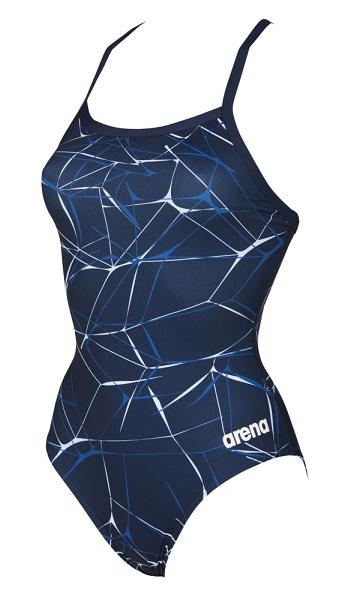 ARENA Women's Water Light Drop Back One Piece (Navy/Royal (727))