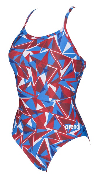 ARENA Shattered Glass Light Drop Back One Piece (Red/White/Blue (415))