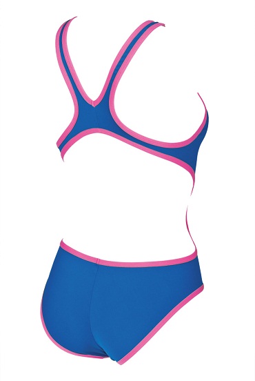 ARENA One Women's Big Logo One Piece Swimsuit (Pix Blue/Fluo Pink (726))
