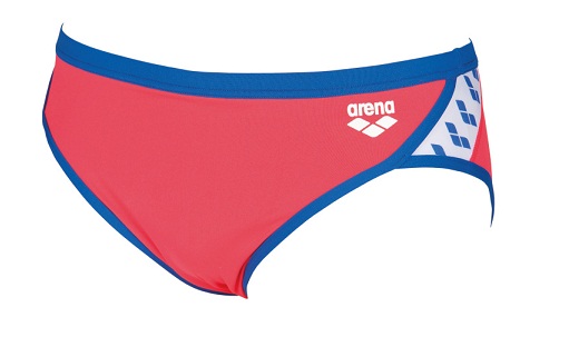 ARENA Team Stripe Men's Brief Swimsuit (Fluo Red/Royal (477))