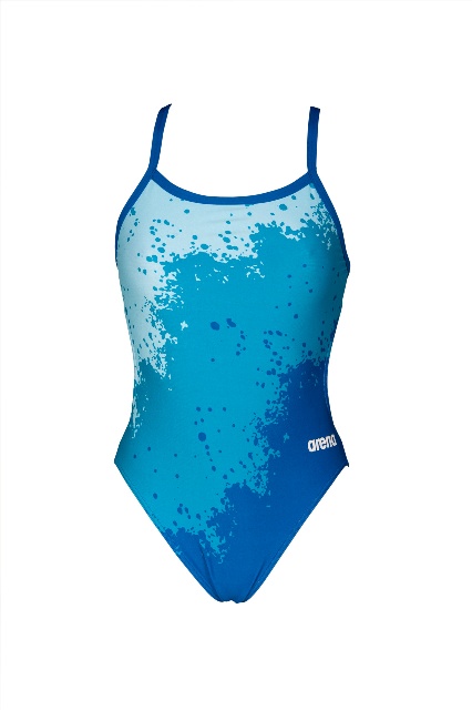 ARENA Women's Spraypaint MaxLife Light Drop Back One Piece Swimsuit (Royal/Royal)