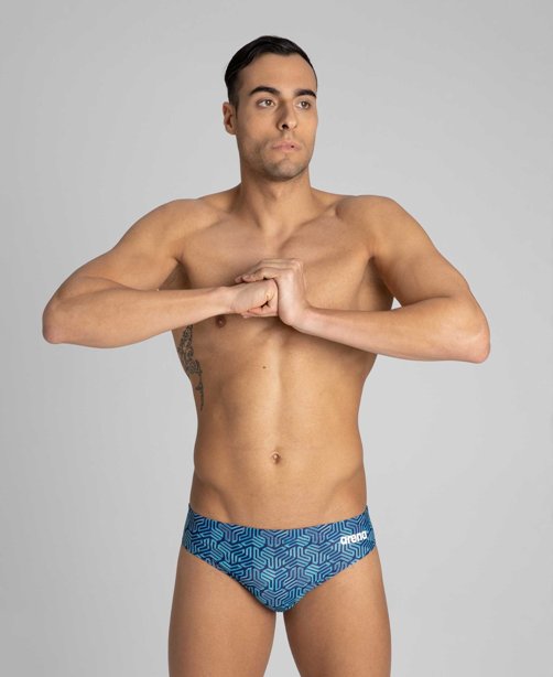 ARENA Mens  Brief Variants (Navy-Multi Green (760))