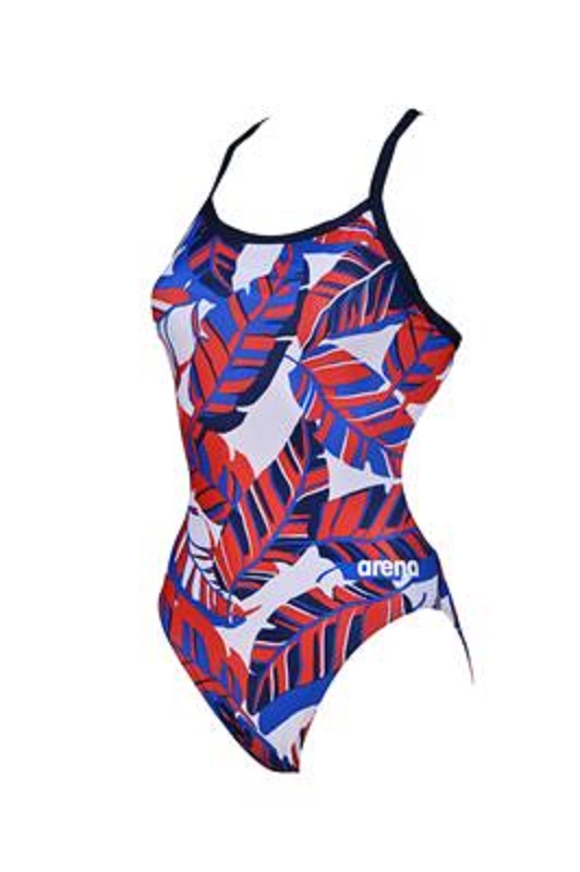 ARENA Women Tropicals Challenge Back One Piece (Navy-Red Multi (704))