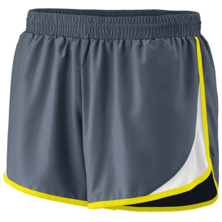 AUGUSTA Female Adrenaline Short - Youth (Graphite/White/Power Yellow)