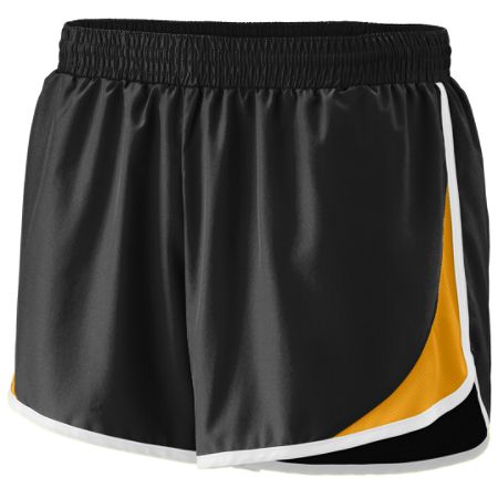 AUGUSTA Female Adrenaline Short - Youth (Black/Gold/White)