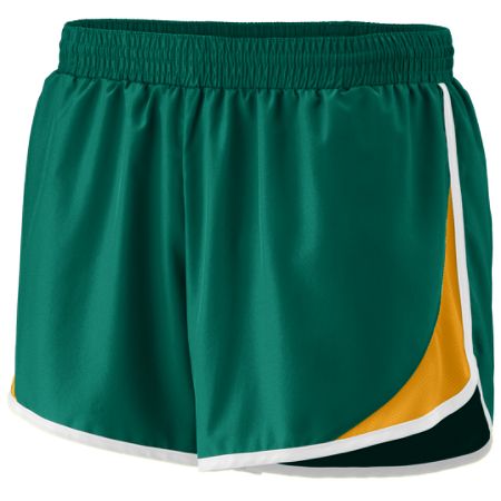 AUGUSTA Female Adrenaline Short - Youth (Dark Green/Gold/White)