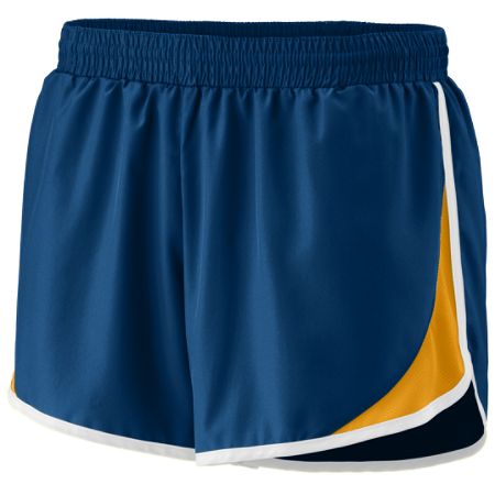 AUGUSTA Female Adrenaline Short - Youth (Navy/Gold/White)