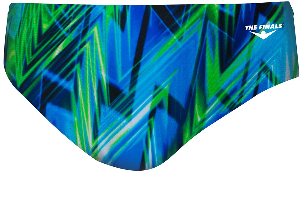 FINALS Men's Onyx All Over Racer Swimsuit (Blue/Green (48))