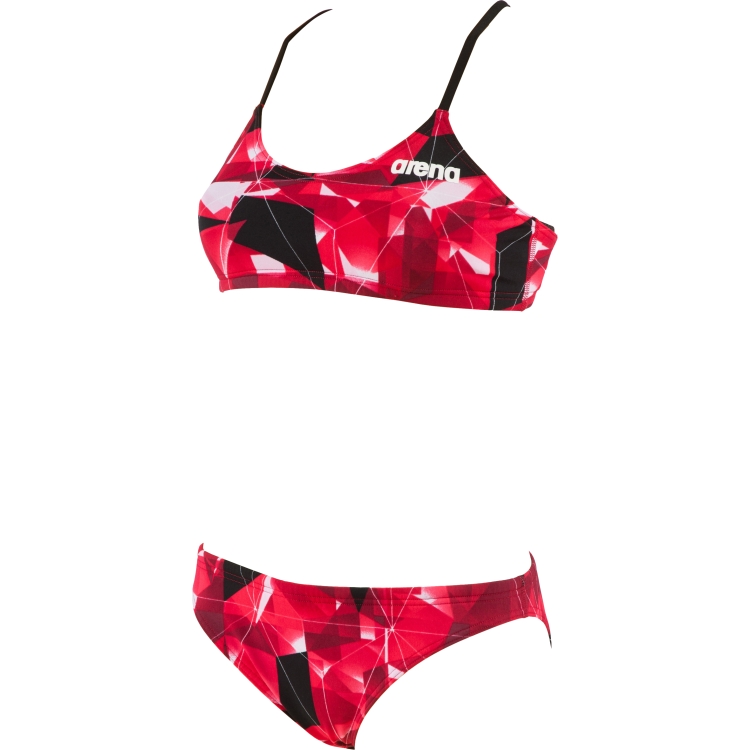 ARENA Polyatomic Female Two Piece Swimsuit (Black/Red (54))