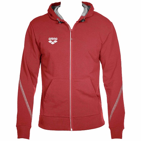 ARENA Team Line Stretch Fleece Hooded Jacket (Red (40))