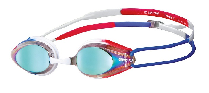 ARENA Tracks Junior Mirror Goggles (Gold/Blue/Red (174))