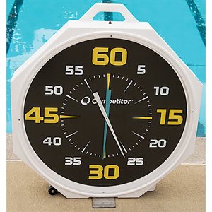 COMPETITOR 37 Inch Electric Pace Clock (White Clock/Black Face)