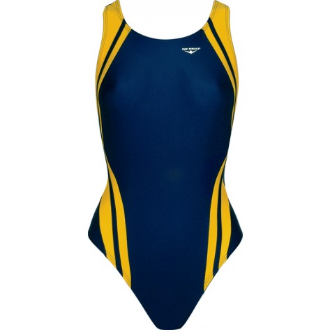 FINALS Youth Reactor Splice Tough Competition Back Swimsuit (Navy/Gold (41))