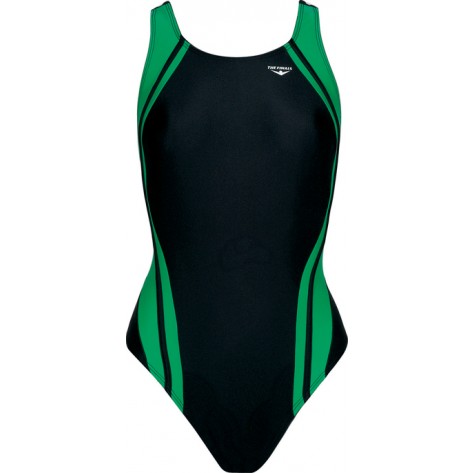 FINALS Youth Reactor Splice Tough Competition Back Swimsuit (Black/Green (57))