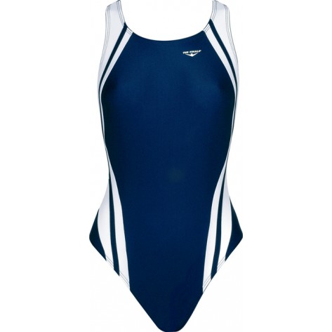 FINALS Youth Reactor Splice Tough Competition Back Swimsuit (Navy/White (40))