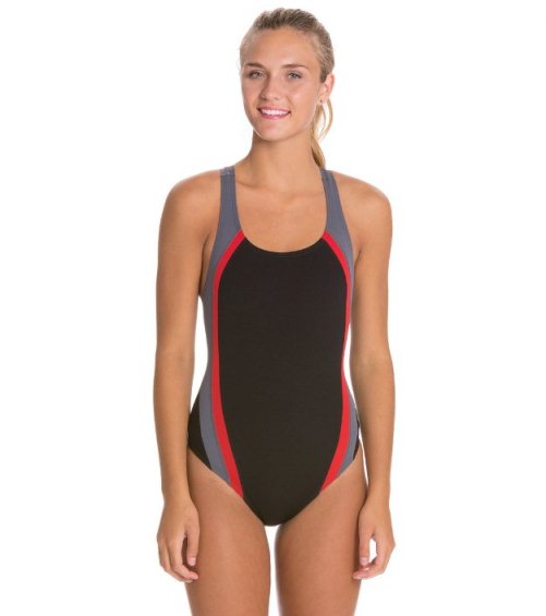 SPEEDO Female Competition Suits (Black/Red(196))