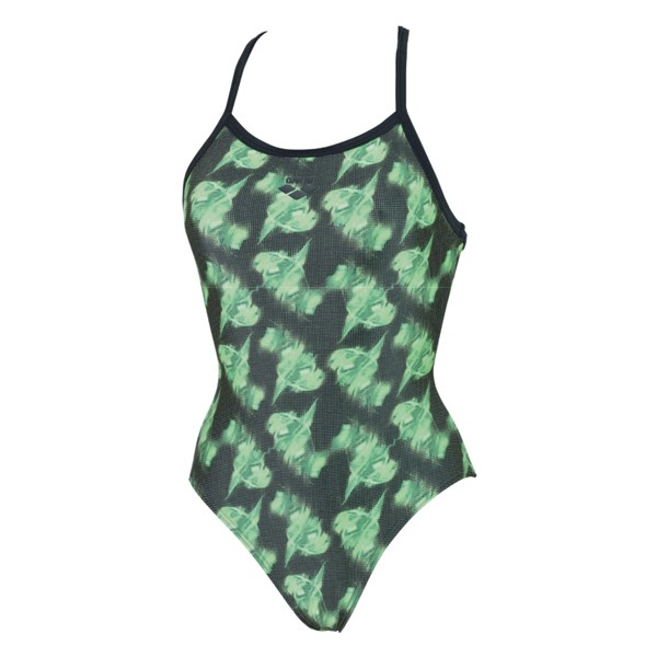 ARENA Women's Molena Waternity Drop Back Swimsuit - Adult (Black/Viridian Green (56))