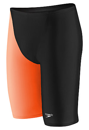 SPEEDO Men's LZR Racer Pro Jammer with Contrast Leg (Black/Orange (008))