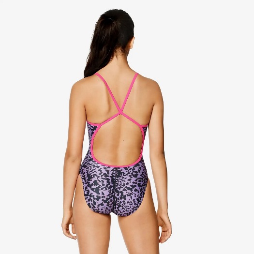 SPEEDO Printed Flipback Onepiece Swimsuit (Digi Cheetah Pink (540))