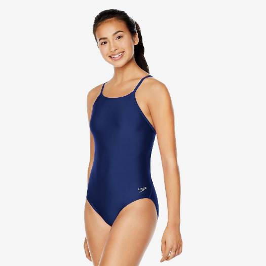 SPEEDO Solid Flyer Onepiece Swimsuit (Peacoat (401))