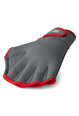 SPEEDO Aquatic Fitness Gloves (Charcoal/red)