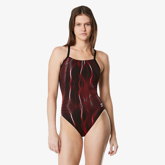 SPEEDO Women's Solar Boom Flyback Swimsuit (Speedo Red (601))