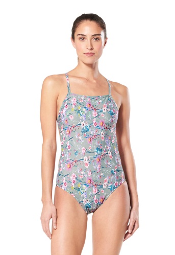 Speedo Turnz Printed One Back (Olive (311))