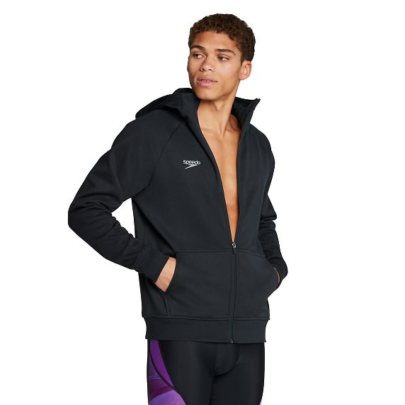 SPEEDO Adult Hooded Warm-Up Jacket - Male (Speedo Black (001))