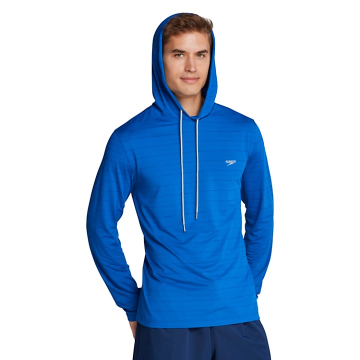 Speedo HOODED LONG SLEEVE SHIRT (True Blue (424))