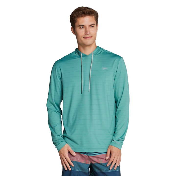 Speedo HOODED LONG SLEEVE SHIRT (Oil Blue (467))