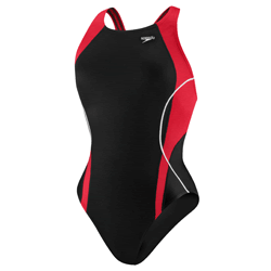 SPEEDO Optik Spliced Powerback (Black/Red)