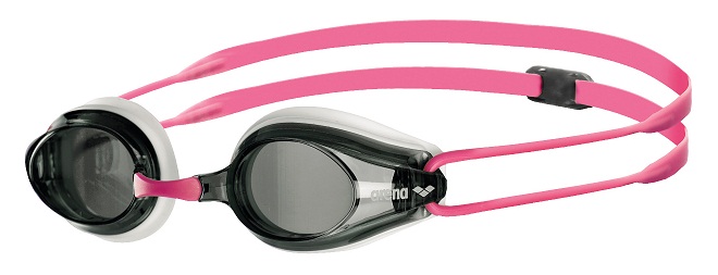 ARENA Tracks Swim Goggle (White/Smoke/Fuchsia (95))