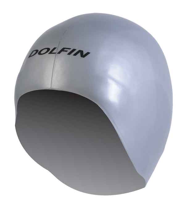 DOLFIN Silicone Dome Racing Cap (Silver (700))