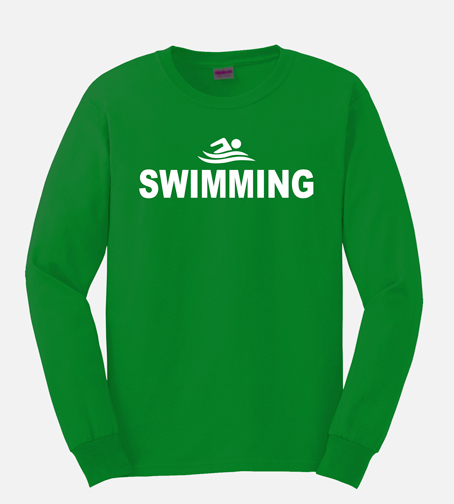 Swim Long Sleeve T-shirt with (Green)