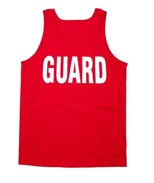 Lifeguard Tank Tee - Guard Logo (Red)