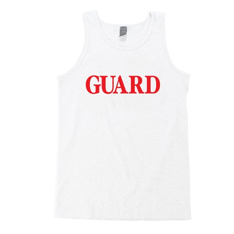 Lifeguard Tank Tee - Guard Logo (White)