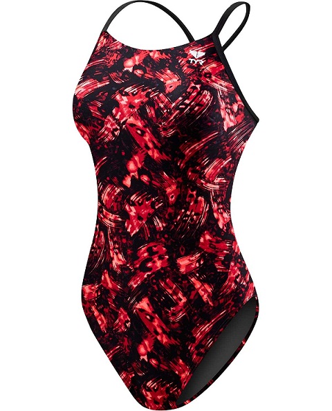 TYR Women's Emulsion Cutoutfit Swimsuit - Adult (Red (610))