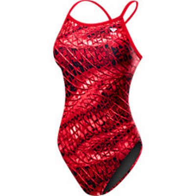 -TYR Girl's Plexus Cutoutfit Swimsuit (Red (610))