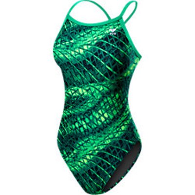 TYR Girl's Plexus Cutoutfit Swimsuit (Green (310))