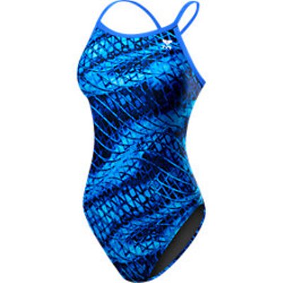 TYR Girl's  Cutoutfit Swimsuit (Blue (420))