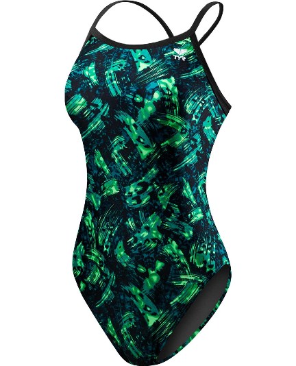  TYR Women's Emulsion Diamondfit Swimsuit - Adult (Green (310))