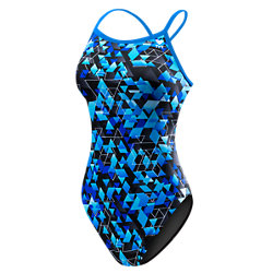TYR Women's Labyrinth Diamondfit Swimsuit - Adult (Blue (420))