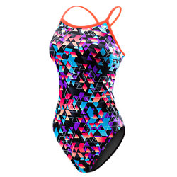 TYR Girls' Labyrinth Diamondfit Swimsuit - Youth (Multi (960))