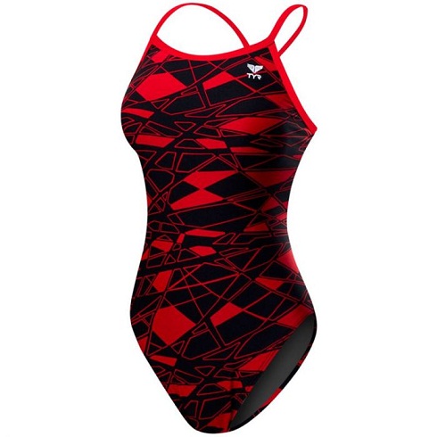 TYR Girl's Mantova Diamondfit Swimsuit (Red (610))