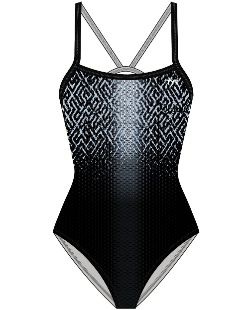 TYR Girls Odyssey Diamondfit Swimsuit (TITANIUM (140))