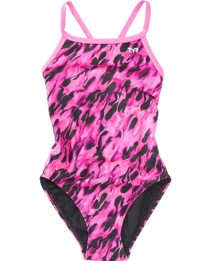 TYR Girl's Draco Diamondfit Swimsuit (Pink (670))