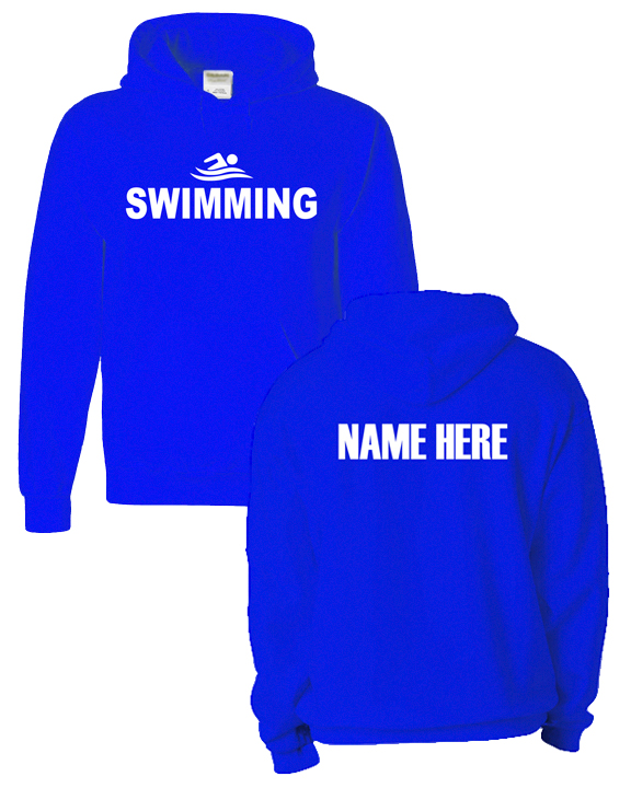 swim in the light sweatshirt